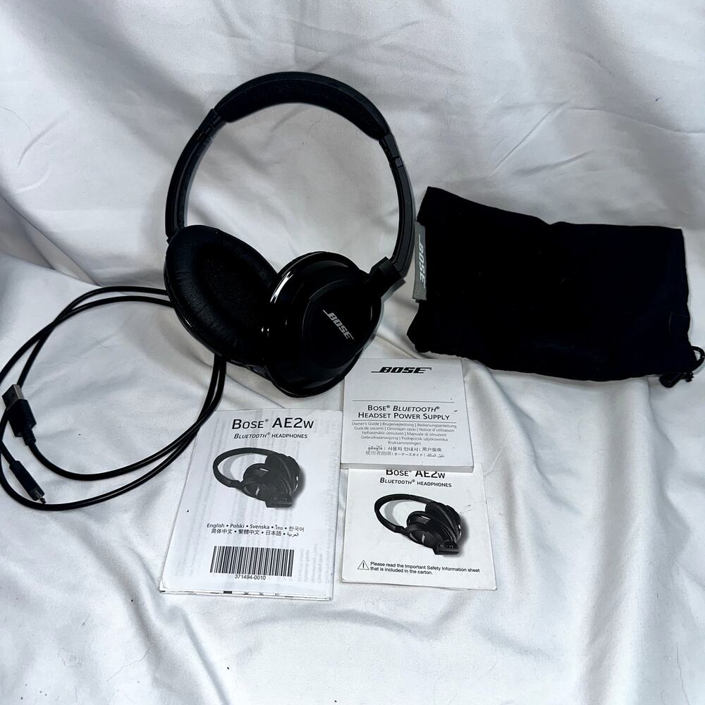 Bose SoundLink AE2 Around-Ear Wireless Bluetooth Headphones Headband BlackW/Case